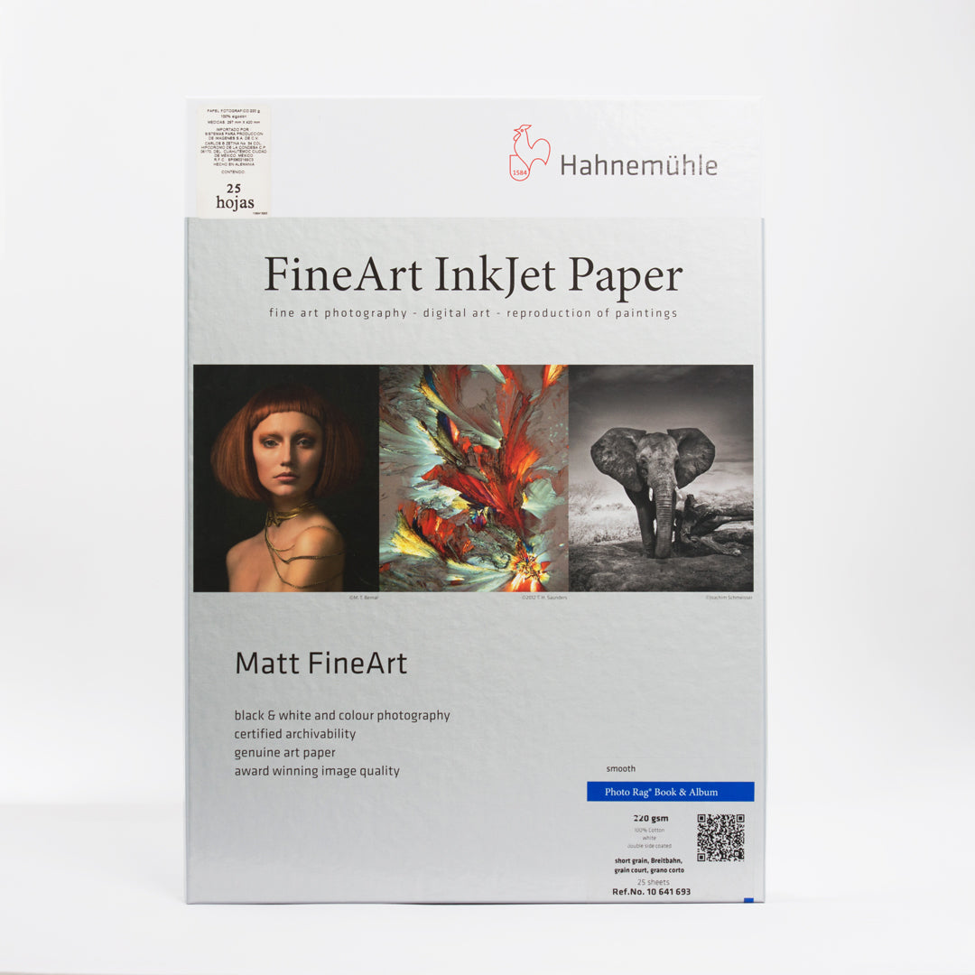 PAPEL FOTOGRÁFICO HAHNEMÜHLE PHOTO RAG BOOK & ALBUM 220g A3 25H