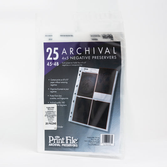 Mica para Placa 4x5" Print File 45-4B – Paquete con 25 hojas