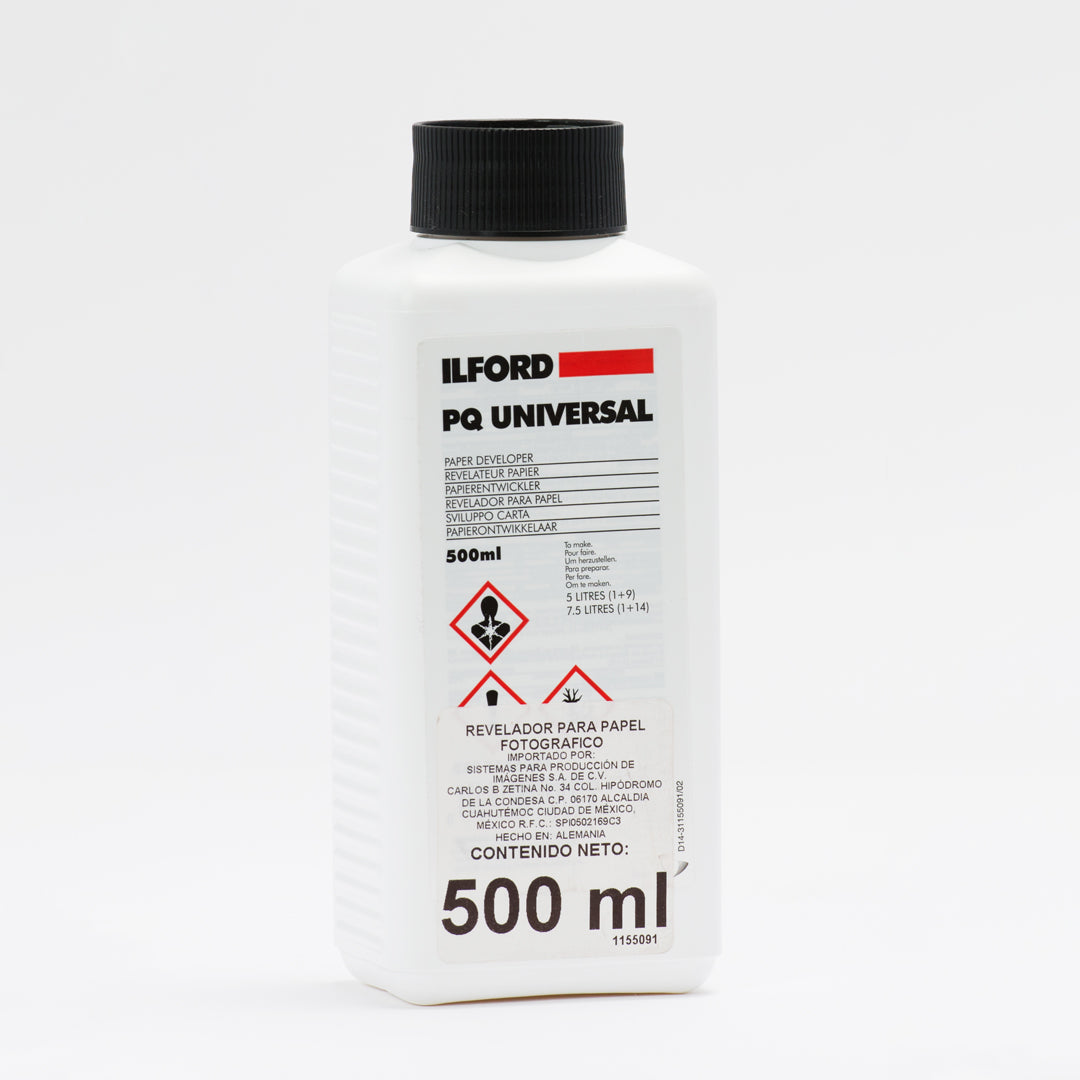 REVELADOR FOTOGRAFÍA LÍQUIDO CONCENTRADO PARA PAPEL B&N ILFORD PQU 500 ml