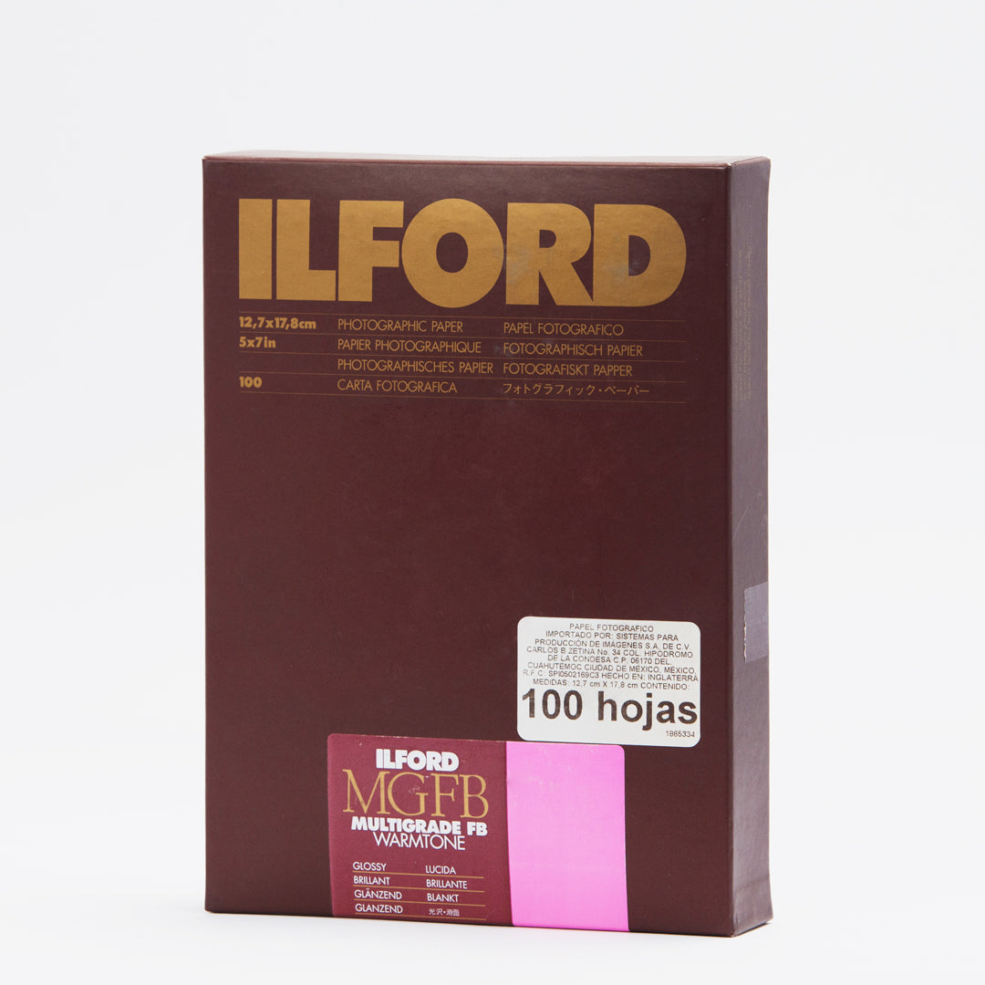PAPEL FOTOGRÁFICO MGIV B&N FIBRA CÁLIDO ILFORD GLOSSY 5" x 7´ 100 H