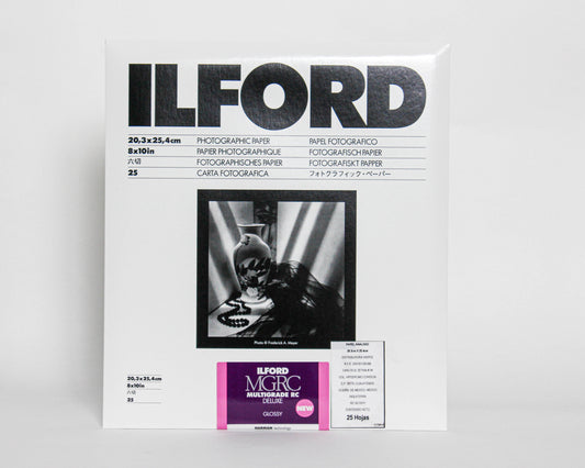 Papel fotográfico ILFORD MGRC de Luxe Glossy 8" x 10' 25H